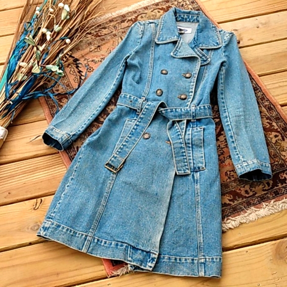 Old Navy Jackets & Blazers - OLD NAVY S DENIM TRENCH COAT
